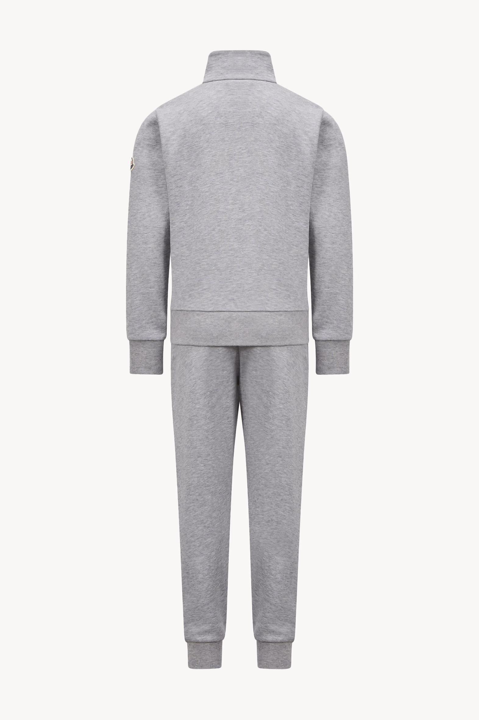 Conjunto de chándal de algodón con parche con logotipo Niño Gris Moncler 3
